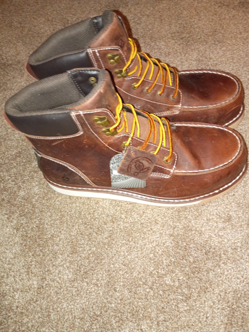 SL-Saint Waterproof Moc Toe Work Boots. Size 12.5